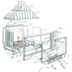 kominek żeliwny skręcany