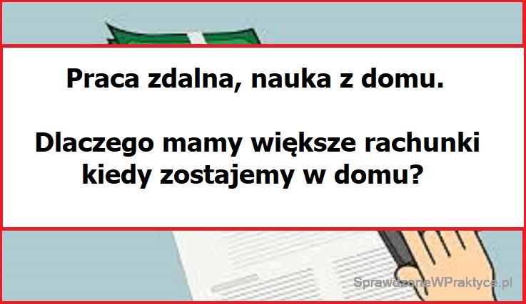 Praca zdalna, większe rachunki