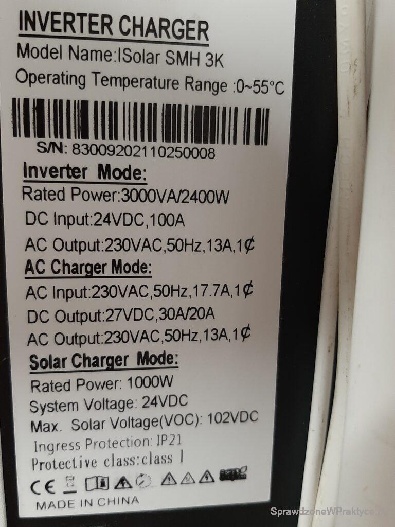 Inwerter off-grid dane