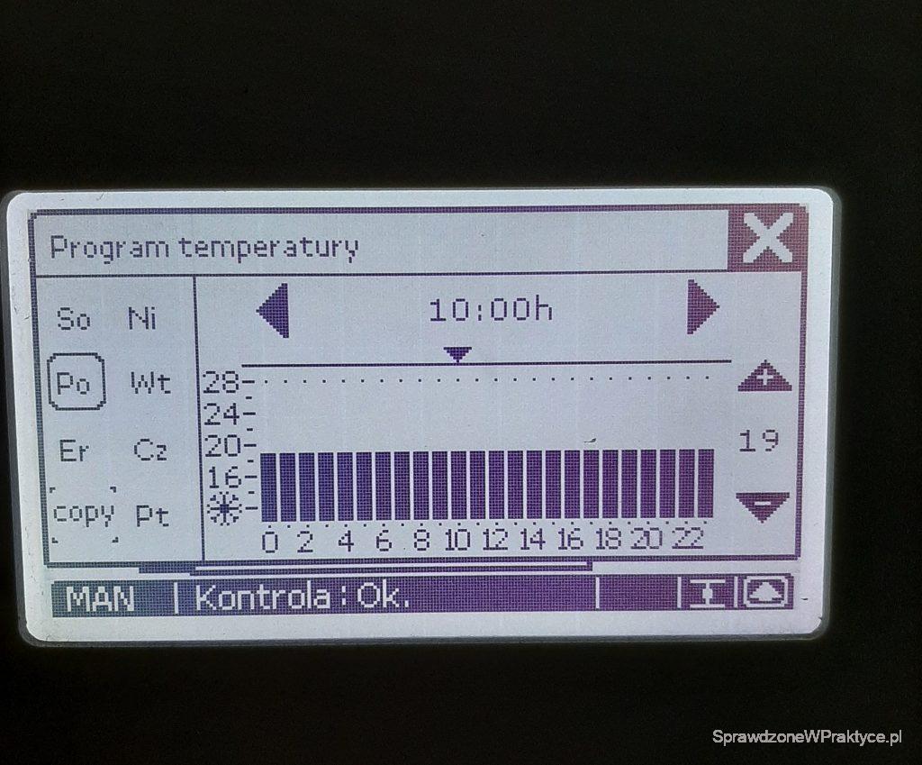 Temperatura zadana w lecie