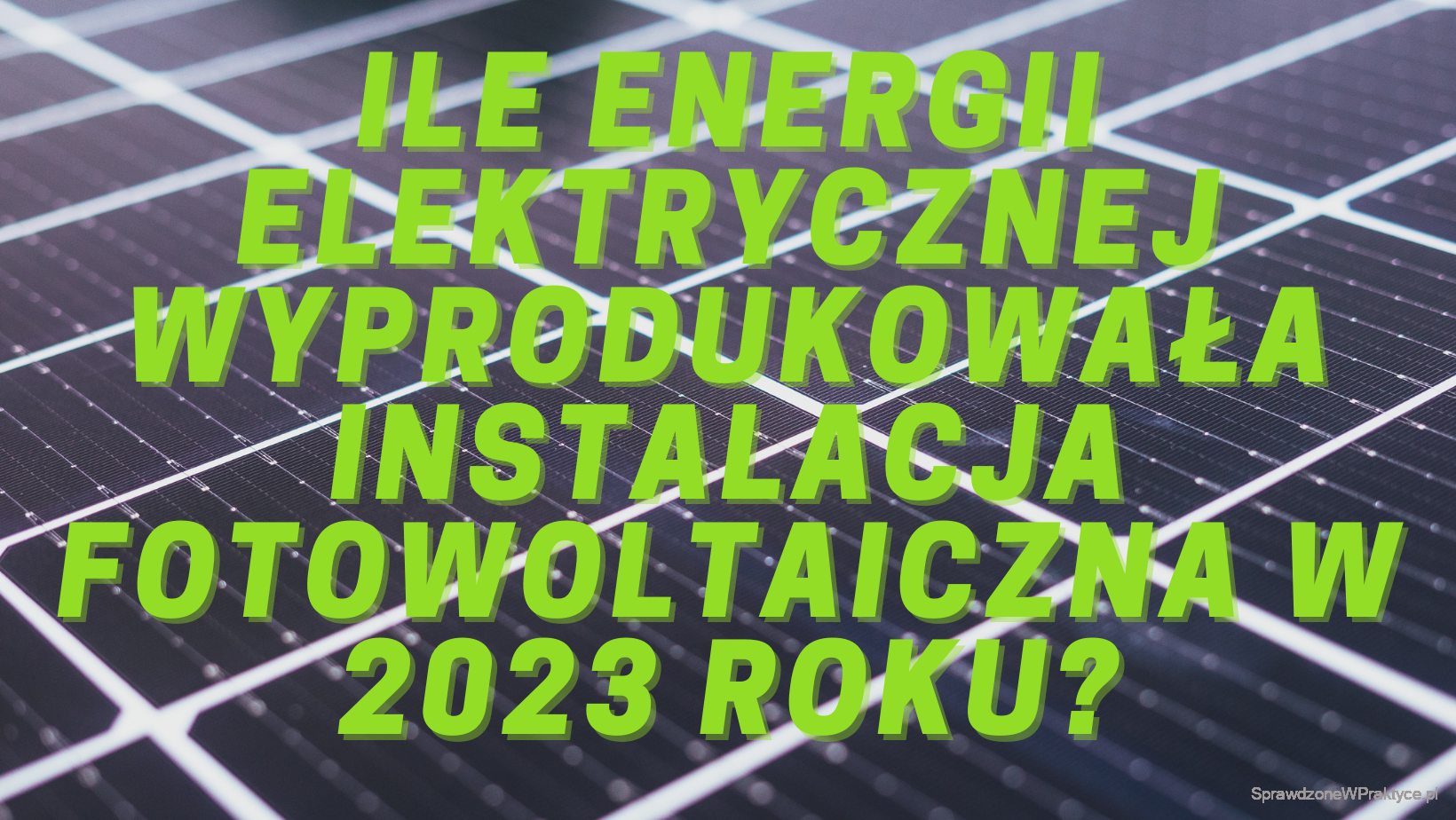 Produkcja energii elektrycznej 2023 rok