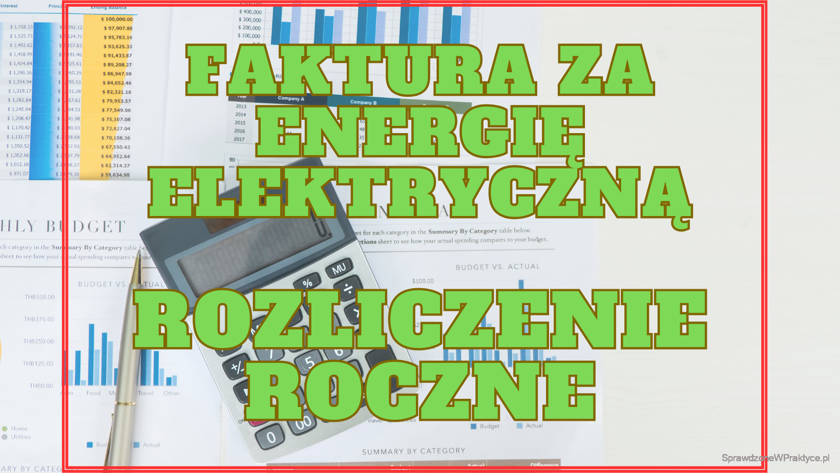 faktura za energię elektryczną